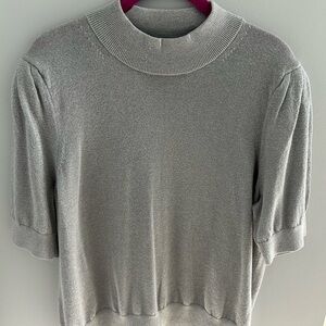 Silver Knit Top
